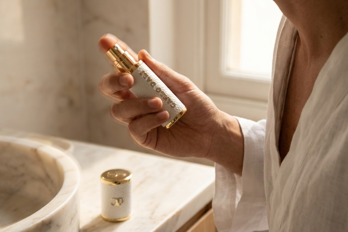 CARLO DALI "QUINTESSENCE" | Luxury Leather Travel Perfume Dispenser (5ml)