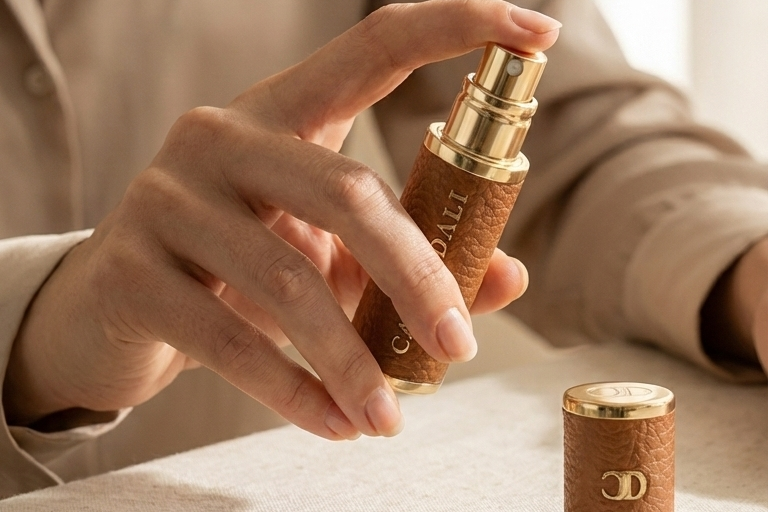 CARLO DALI "QUINTESSENCE" | Luxury Leather Travel Perfume Dispenser (5ml)