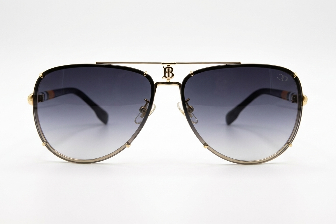 CARLO DALI "MAJESTY" SUNGLASSES| Rimless Purple Gradient Aviators with Signature Heritage Temples