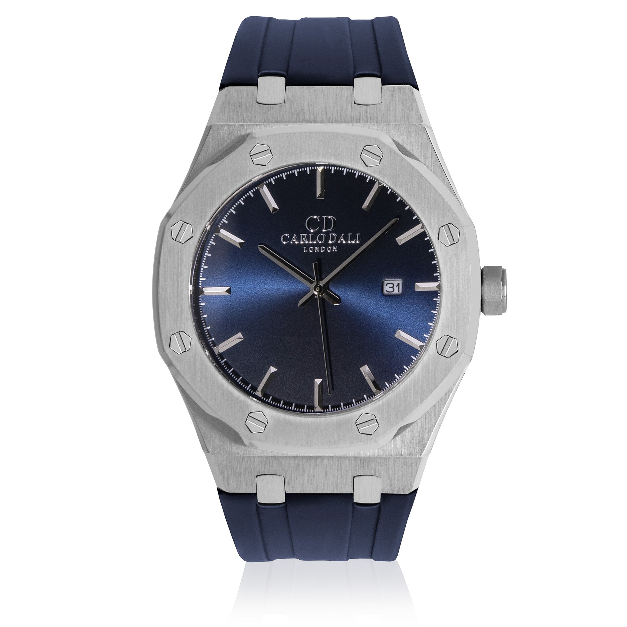 Classic Fusion Blue Sea Rubber Strap Watch