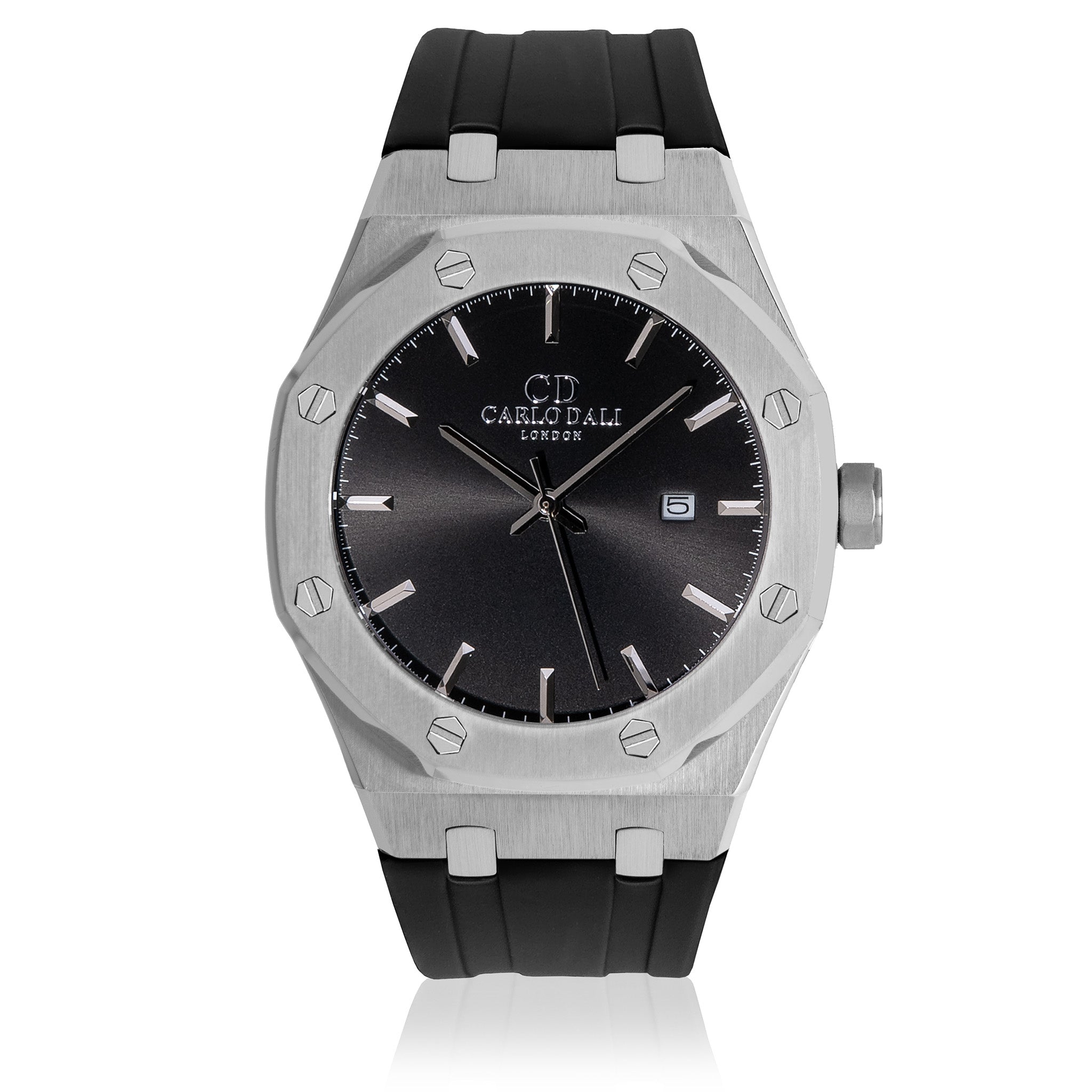 Classic Fusion Black Rubber Strap watch