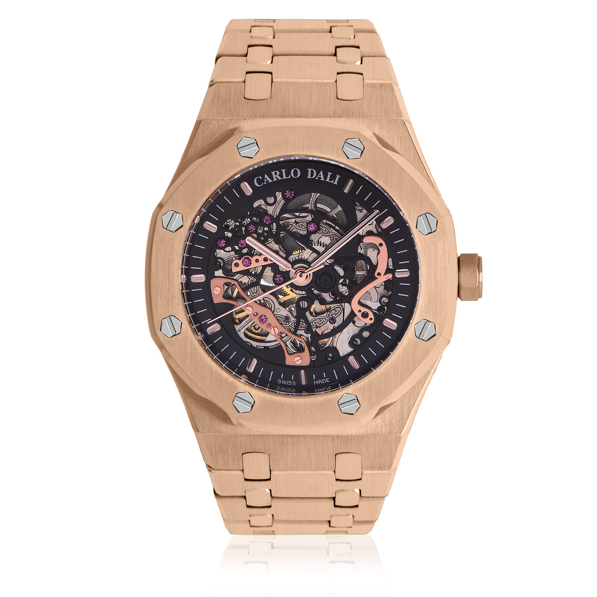 Tourbillon Skeleton Rose Gold & Black watch