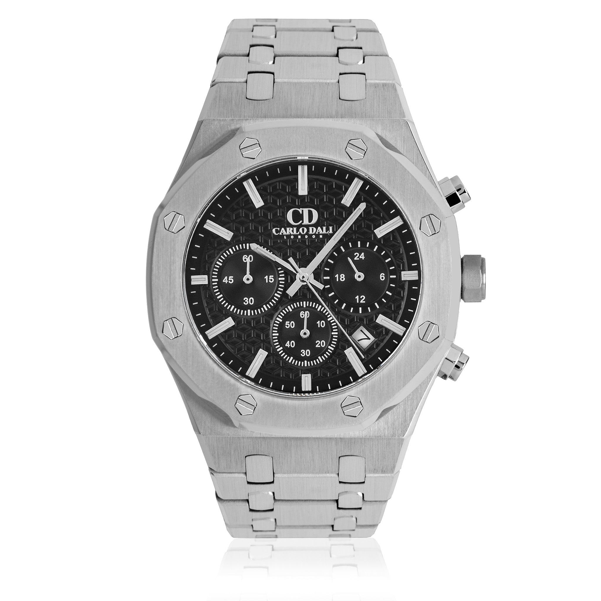 Chronograph Silver, black watch