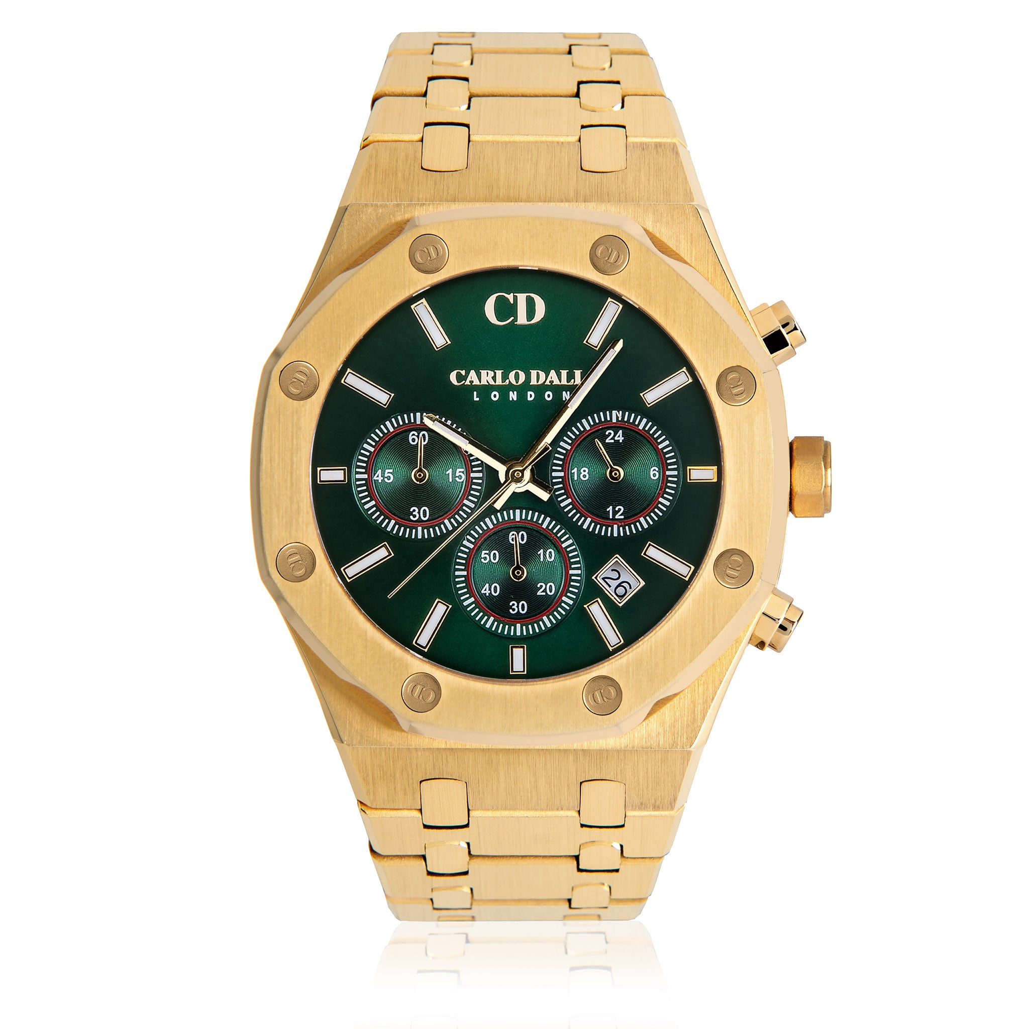 Chronograph metal Green watch