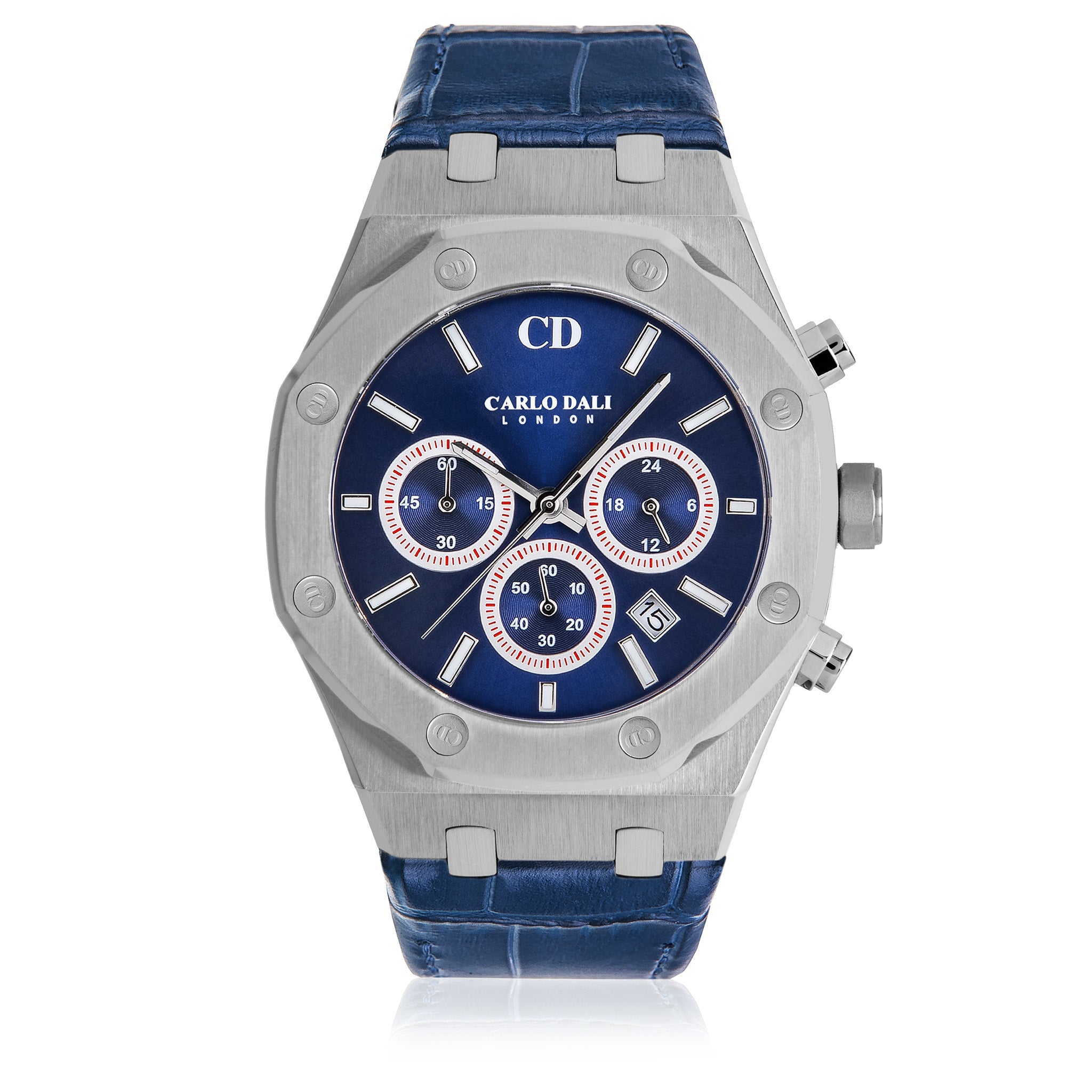 Chronograph Leather Blue watch