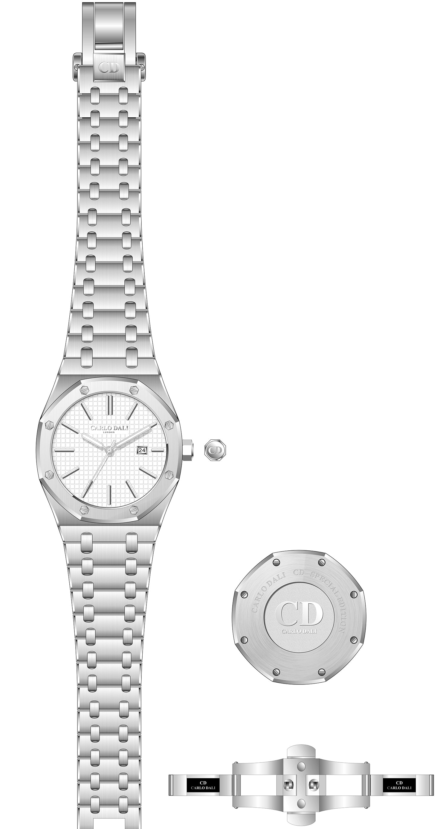 Royal Geometric White watch