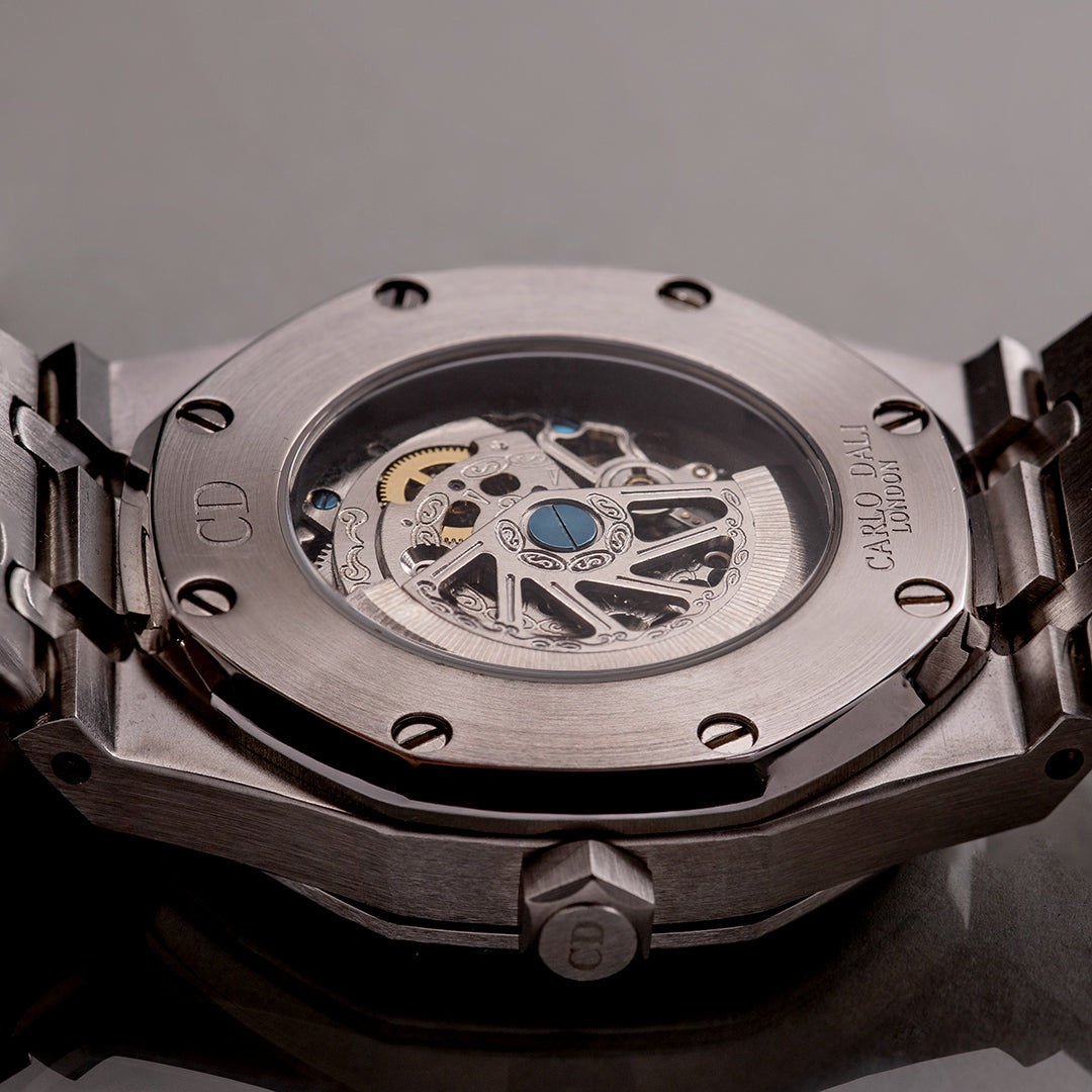 Tourbillon Skeleton Silver watch
