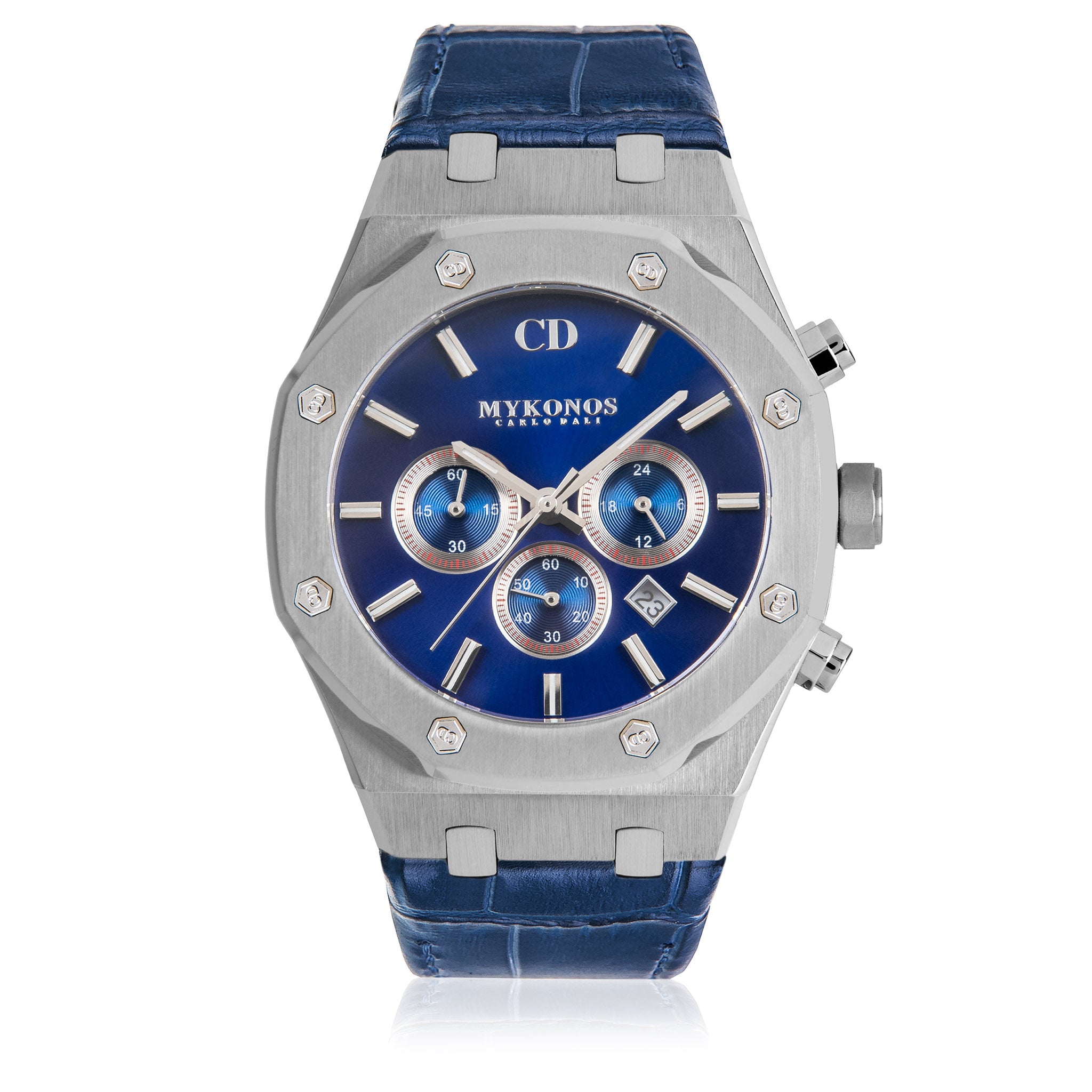 MYKONOS CHRONOGRAPH LEATHER Blue Limited watch