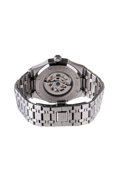 CARLO DALI Tourbillon Skeleton Silver & Black watch