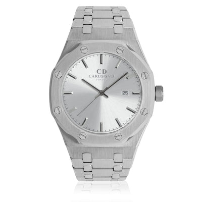 CARLO DALI Royal Geometric White watch