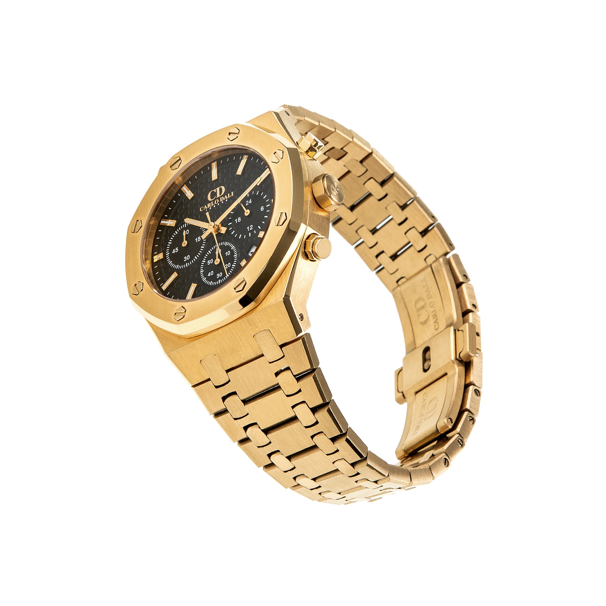 Chronograph Gold, black watch