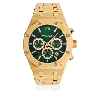 GREECE 2021 Chronograph metal GREEN LIMITED