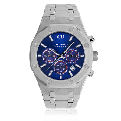 CARLO DALI Chronograph metal Blue watch